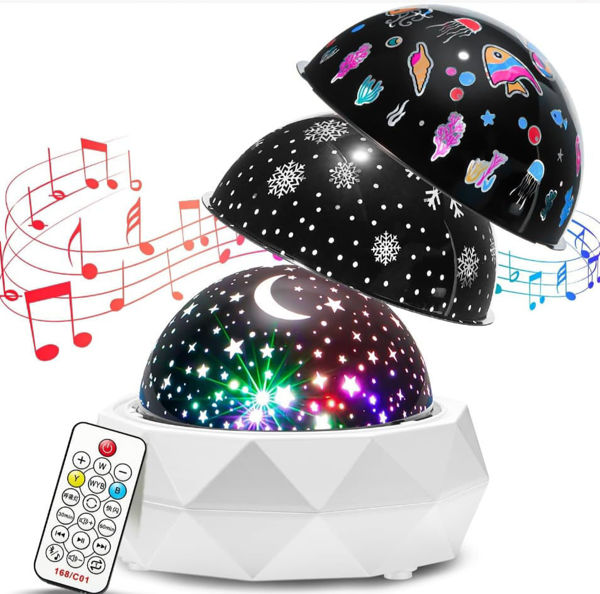 Imagen de PROYECTOR GALAXIA CON MUSICA Y RECARGABLE