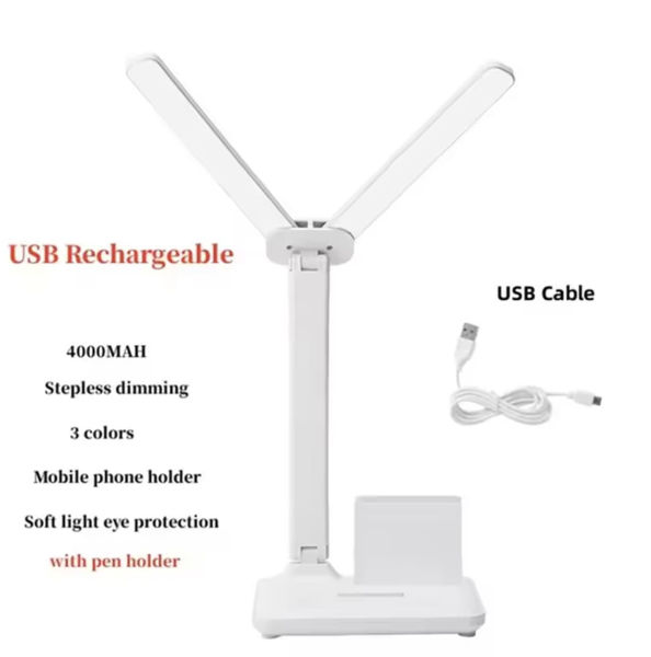 Imagen de LAMPARA ESCRITORIO DOS BRAZOS RECARGABLE