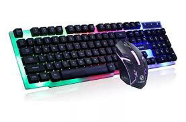 Imagen de TECLADO Y MOUSE GAMER CON LUCES